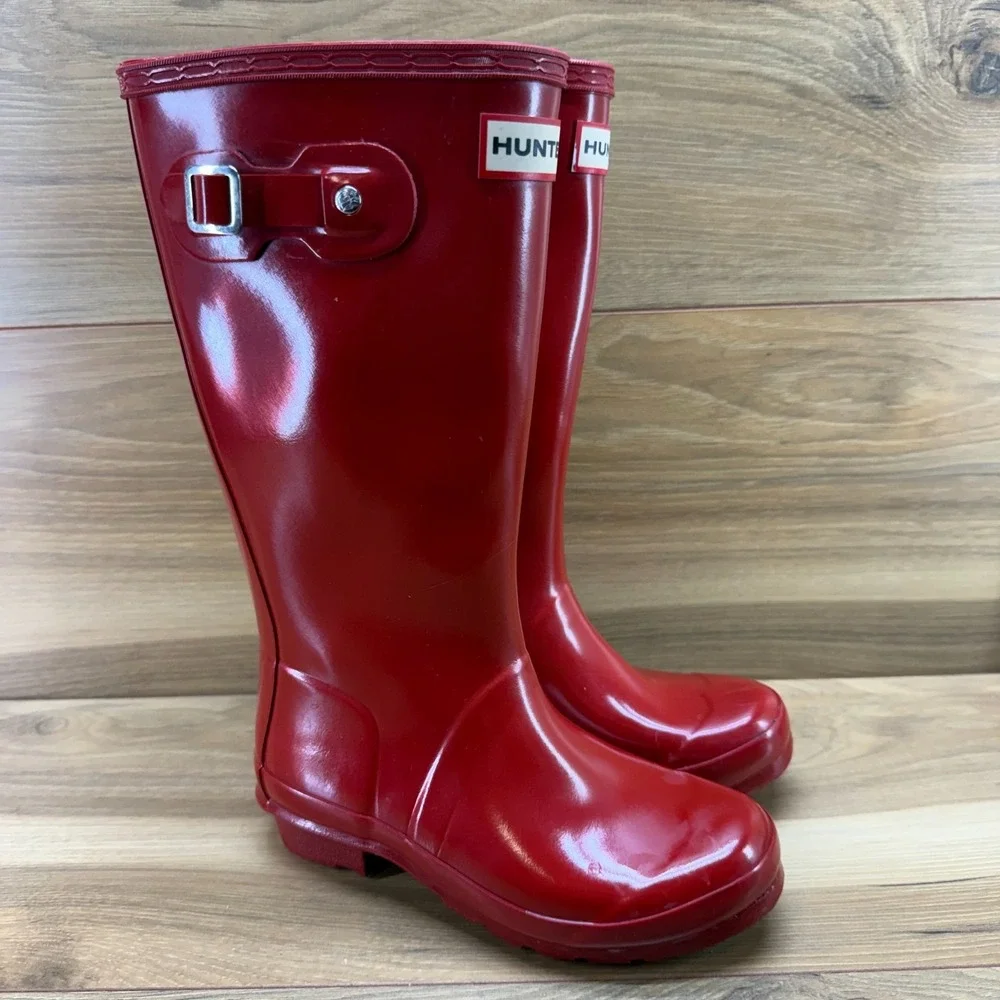 Hunter Original Gloss Tall Kids Boots Girls 2 UK 13 Wellington Waterproof Rain